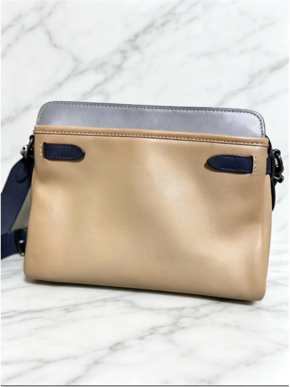 Coach Tate Colorblock Crossbody Bag – Navy / Beige Multicolor Color Block